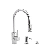 Waterstone - Waterstone Contemporary PLP Pulldown Faucet - Lever Sprayer - 3pc. Suite - Graphite