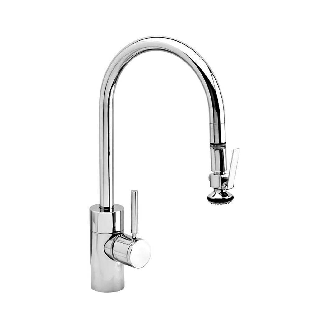 Waterstone - Waterstone Contemporary PLP Pulldown Faucet - Lever Sprayer - Graphite