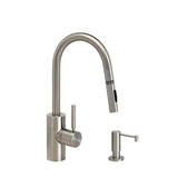 Waterstone - Waterstone Contemporary Prep Size PLP Pulldown Faucet - Toggle Sprayer - 2pc. Suite - Graphite