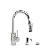 Waterstone - Waterstone Contemporary Prep Size PLP Pulldown Faucet - Lever Sprayer - 3pc. Suite - Graphite