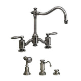Waterstone - Waterstone Annapolis Bridge Faucet - Lever Handles - 3pc. Suite - Graphite