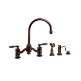 Waterstone - Waterstone Hampton Bridge Faucet - Lever Handles - 3pc. Suite - Graphite