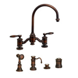 Waterstone - Waterstone Hampton Bridge Faucet - Lever Handles - 4pc. Suite - Graphite