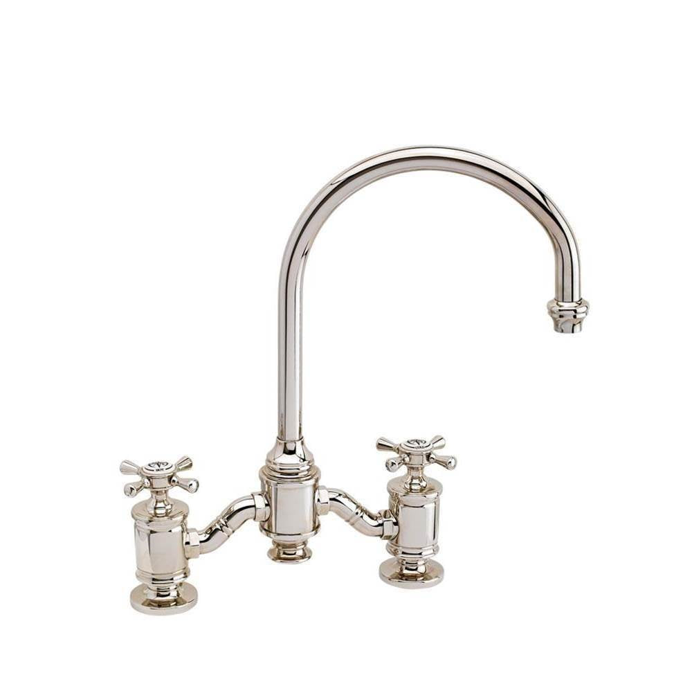 Waterstone - Waterstone Hampton Bridge Faucet - Cross Handles - Graphite