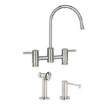 Waterstone - Waterstone Parche Bridge Faucet - 2pc. Suite - Graphite