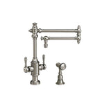 Waterstone - Waterstone Towson Two Handle Kitchen Faucet - 18'' Spout w/ Side Spray - Graphite