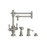 Waterstone - Waterstone Towson Two Handle Kitchen Faucet - 18'' Spout - 3pc. Suite - Graphite