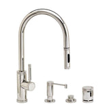 Waterstone - Waterstone Industrial PLP Pulldown Faucet -Toggle Sprayer - 4pc. Suite - Graphite