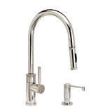 Waterstone - Waterstone Industrial PLP Pulldown Faucet - Toggle Sprayer - Angled Spout - 2pc. Suite - Graphite
