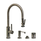 Waterstone - Waterstone Industrial PLP Pulldown Faucet - Lever Sprayer - 4pc. Suite - Graphite