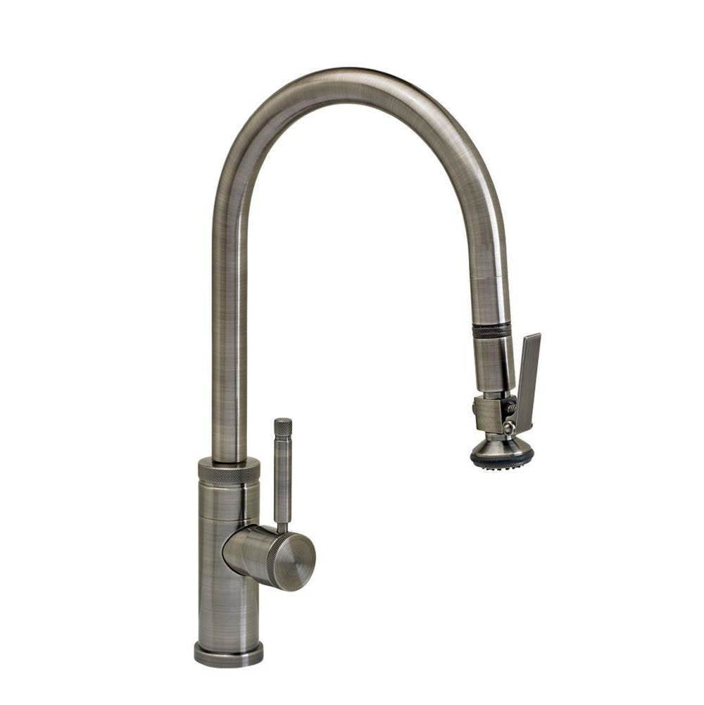 Waterstone - Waterstone Industrial PLP Pulldown Faucet - Lever Sprayer - Angled Spout - Graphite