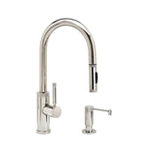 Waterstone - Waterstone Industrial Prep Size PLP Pulldown Faucet - Toggle Sprayer - 2pc. Suite - Graphite