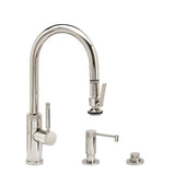 Waterstone - Waterstone Industrial Prep Size PLP Pulldown Faucet - Lever Sprayer - 3pc. Suite - Graphite