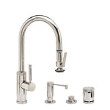 Waterstone - Waterstone Industrial Prep Size PLP Pulldown Faucet - Lever Sprayer - 4pc. Suite - Graphite