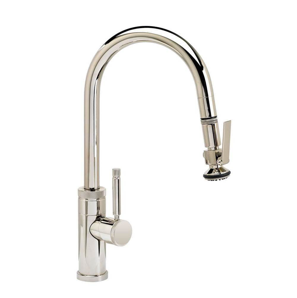 Waterstone - Waterstone Industrial Prep Size PLP Pulldown Faucet - Lever Sprayer - Angled Spout - Graphite