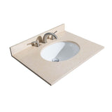 Sheffield 30 Inch Single Bathroom Vanity in Espresso, Ivory Marble Countertop, Undermount Oval Sink, and Medicine Cabinet