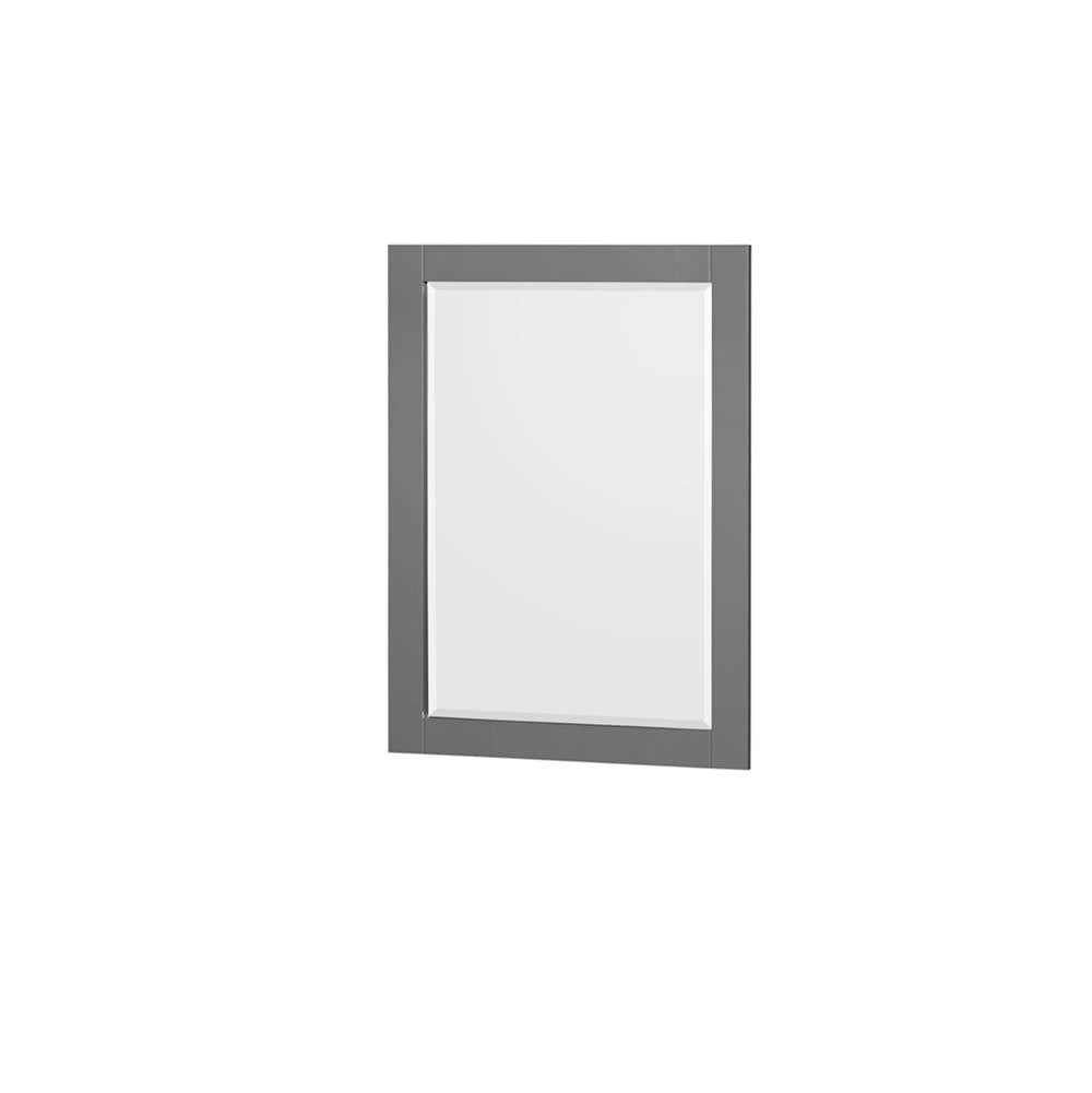 Sheffield 48 Inch Single Bathroom Vanity in Dark Gray, White Cultured Marble Countertop, Undermount Square Sink, 24 Inch Mirror