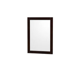 Sheffield 48 Inch Single Bathroom Vanity in Espresso, Carrara Cultured Marble Countertop, Undermount Square Sink, 24 Inch Mirror