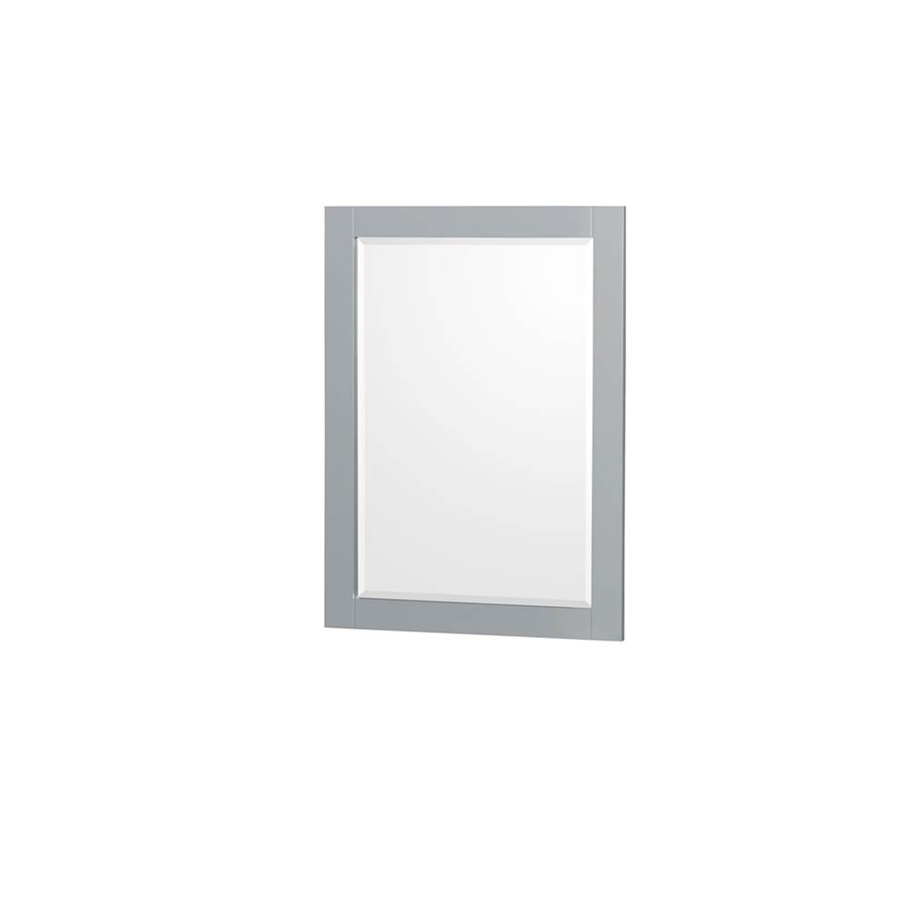 Sheffield 36 Inch Single Bathroom Vanity in Gray, Carrara Cultured Marble Countertop, Undermount Square Sink, 24 Inch Mirror