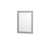 Sheffield 72 Inch Double Bathroom Vanity in Gray, White Cultured Marble Countertop, Undermount Square Sinks, 24 Inch Mirrors