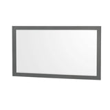 Sheffield 60 Inch Single Bathroom Vanity in Espresso, White Carrara Marble Countertop, Undermount Square Sink, and 58 Inch Mirror