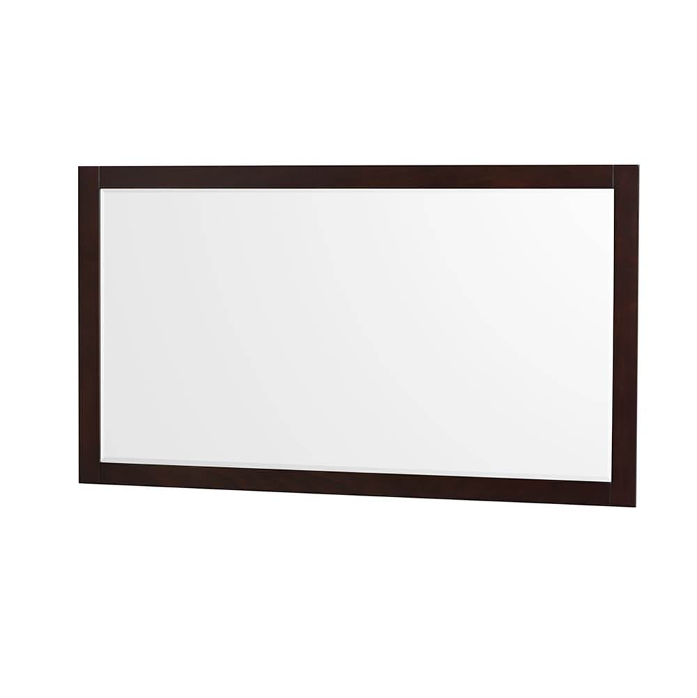 Sheffield 60 Inch Single Bathroom Vanity in Espresso, Carrara Cultured Marble Countertop, Undermount Square Sink, 58 Inch Mirror