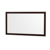 Sheffield 60 Inch Single Bathroom Vanity in Espresso, Carrara Cultured Marble Countertop, Undermount Square Sink, 58 Inch Mirror