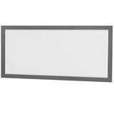 Sheffield 72 Inch Double Bathroom Vanity in Dark Gray, White Cultured Marble Countertop, Undermount Square Sinks, 70 Inch Mirror