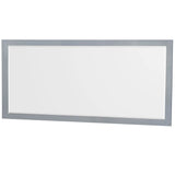 Sheffield 72 Inch Double Bathroom Vanity in Gray, White Quartz Countertop, Undermount Square Sinks, 70 Inch Mirror