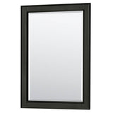 Deborah 30 Inch Single Bathroom Vanity in Dark Espresso, Carrara Cultured Marble Countertop, Undermount Square Sink, 24 Inch Mirror