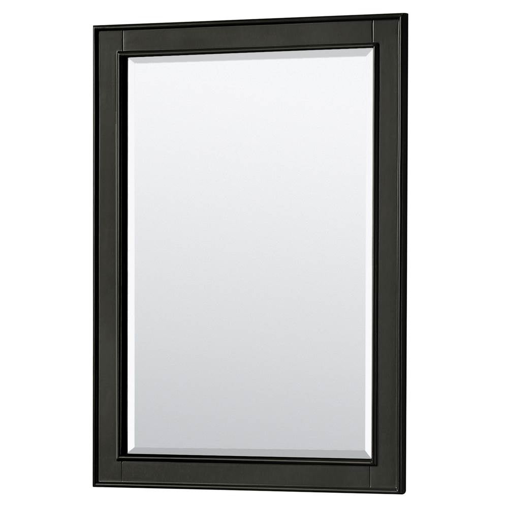 Deborah 30 Inch Single Bathroom Vanity in Dark Espresso, White Cultured Marble Countertop, Undermount Square Sink, 24 Inch Mirror