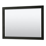 Deborah 48 Inch Single Bathroom Vanity in Dark Espresso, White Carrara Marble Countertop, Undermount Oval Sink, and 46 Inch Mirror