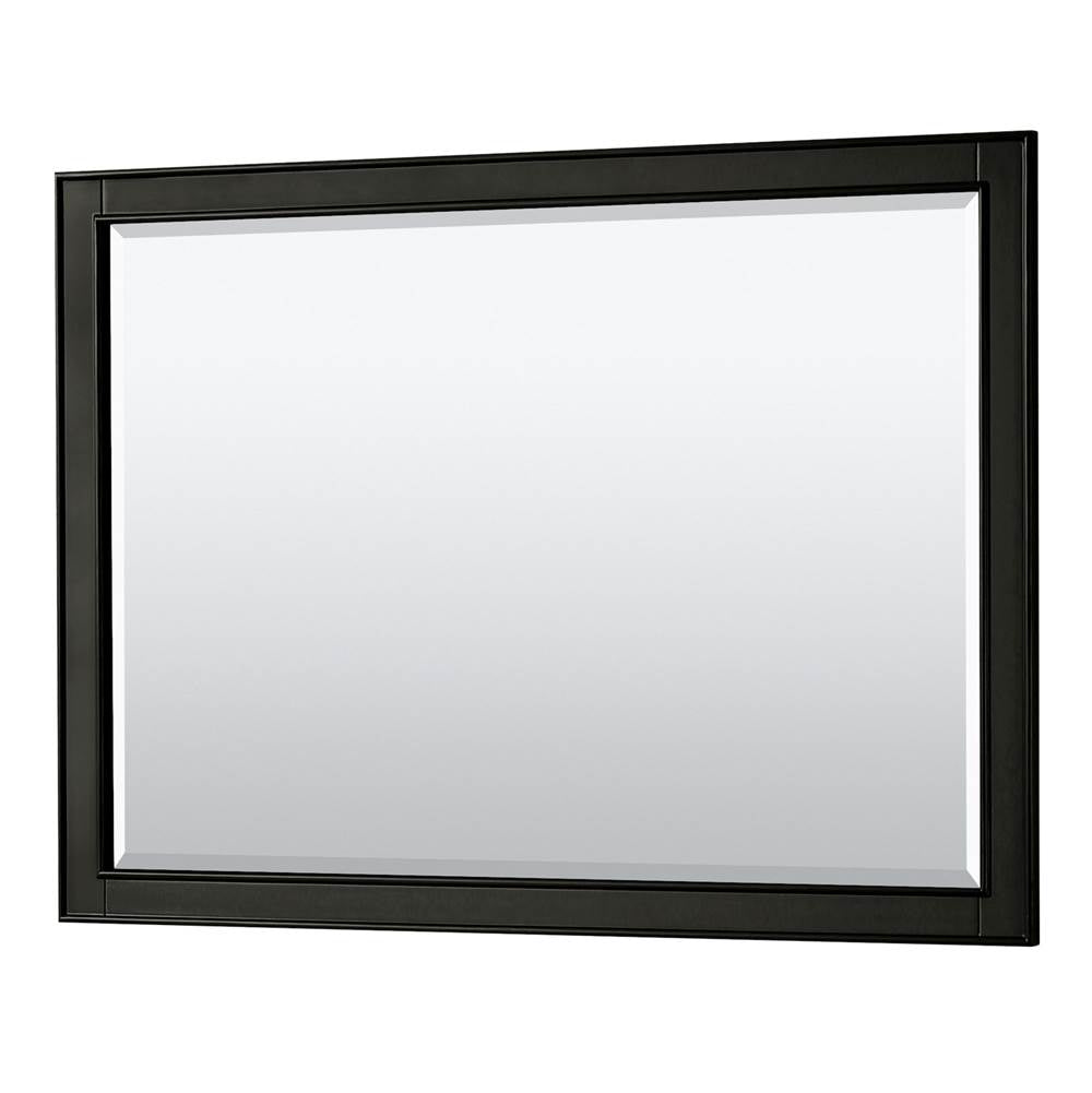 Deborah 48 Inch Single Bathroom Vanity in Dark Espresso, White Carrara Marble Countertop, Undermount Square Sink, and 46 Inch Mirror
