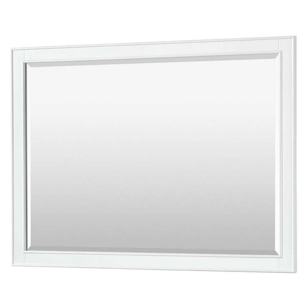 Deborah 48 Inch Single Bathroom Vanity in Dark Espresso, White Carrara Marble Countertop, Undermount Square Sink, and 46 Inch Mirror
