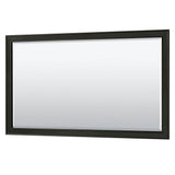 Deborah 60 Inch Single Bathroom Vanity in Dark Espresso, White Carrara Marble Countertop, Undermount Square Sink, and 58 Inch Mirror