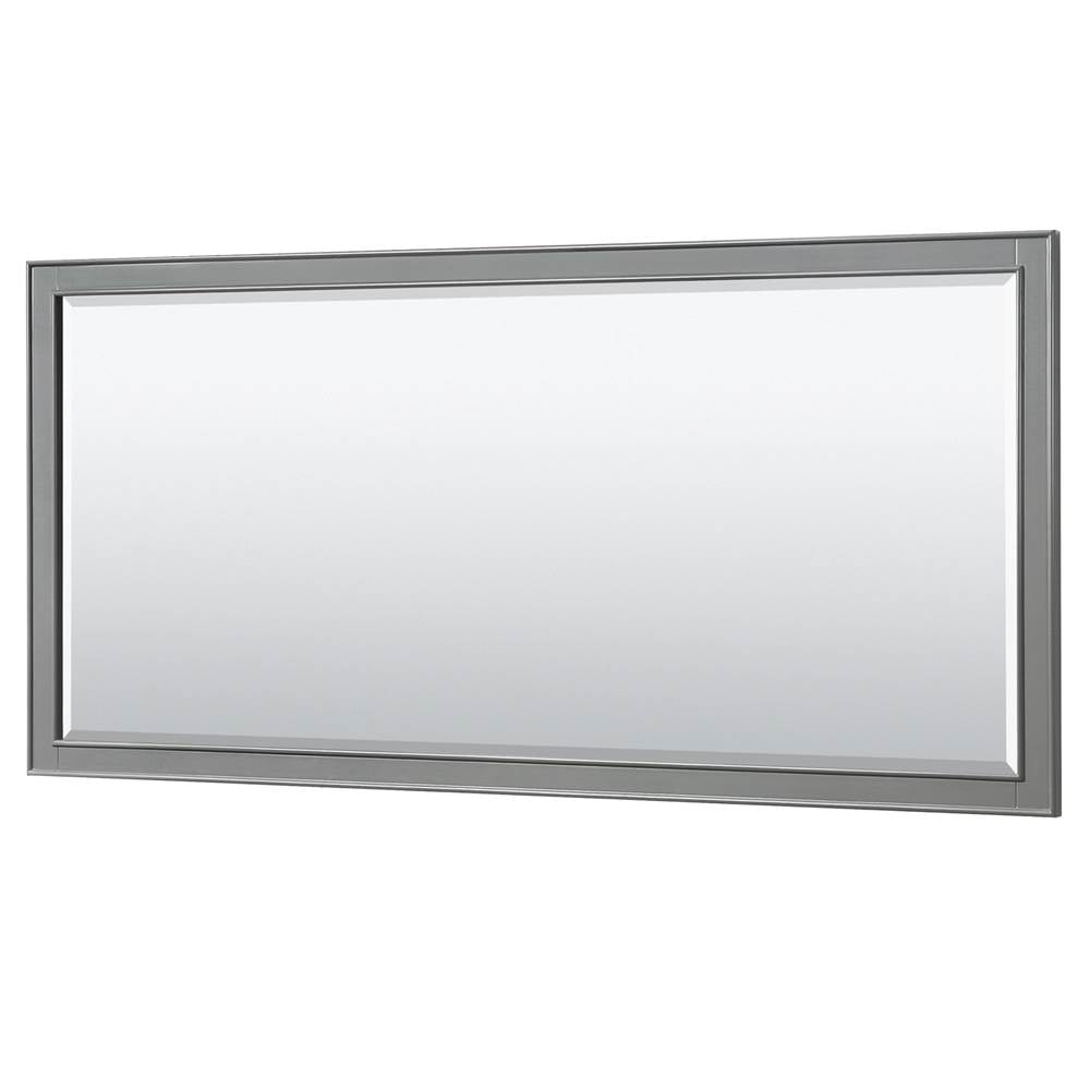 Deborah 72 Inch Double Bathroom Vanity in Dark Gray, White Cultured Marble Countertop, Undermount Square Sinks, 70 Inch Mirror