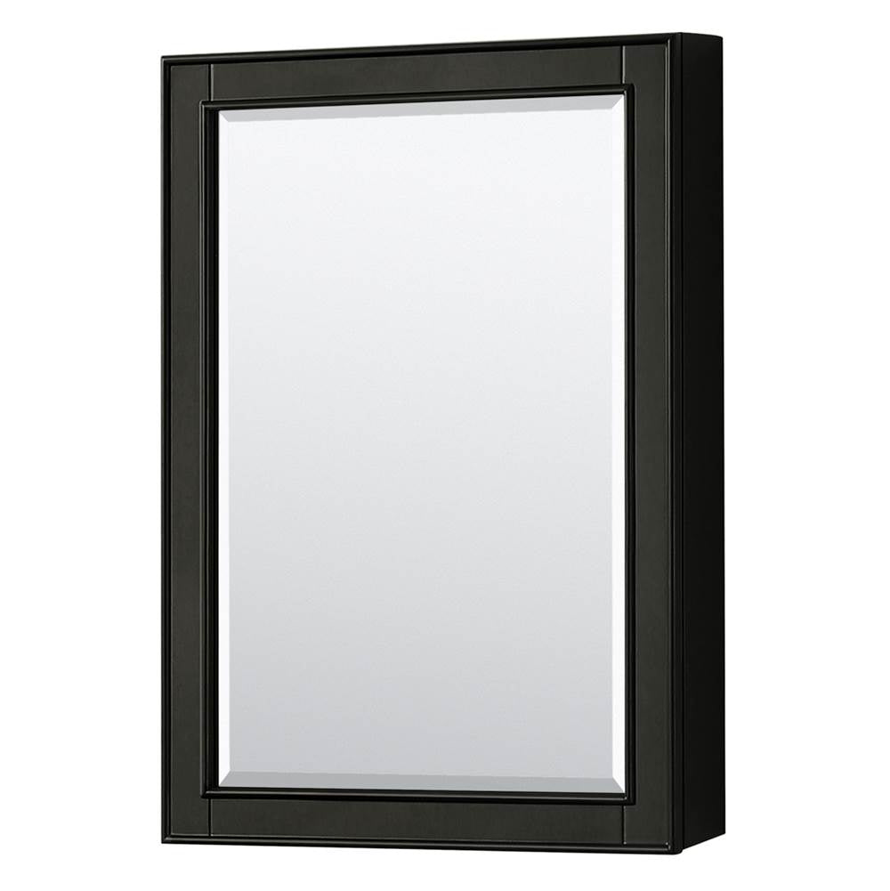 Deborah 30 Inch Single Bathroom Vanity in Dark Espresso, White Cultured Marble Countertop, Undermount Square Sink, Medicine Cabinet
