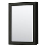 Deborah 30 Inch Single Bathroom Vanity in Dark Espresso, White Cultured Marble Countertop, Undermount Square Sink, Medicine Cabinet