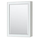 Deborah 80 Inch Double Bathroom Vanity in White, White Carrara Marble Countertop, Undermount Oval Sinks, Brushed Gold Trim, Medicine Cabinets