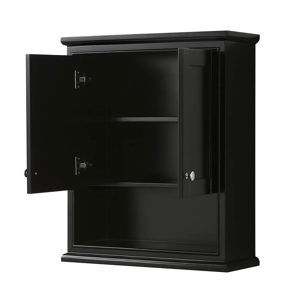 Deborah Wall-Mounted Storage Cabinet in Dark Espresso