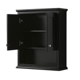 Deborah Wall-Mounted Storage Cabinet in Dark Espresso