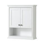 Wyndham Collection - Deborah Bathroom Wall-Mounted Storage Cabinet in White - White