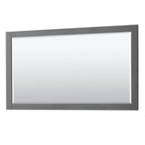 Avery 60 Inch Double Bathroom Vanity in Dark Gray, Carrara Cultured Marble Countertop, Undermount Square Sinks, 58 Inch Mirror