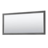 Avery 72 Inch Double Bathroom Vanity in Dark Gray, White Cultured Marble Countertop, Undermount Square Sinks, 70 Inch Mirror