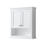 Wyndham Collection - Avery Wall-Mounted Bathroom Storage Cabinet in White - White