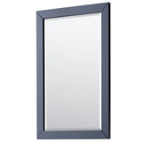 Daria 72 Inch Double Bathroom Vanity in Dark Blue, White Cultured Marble Countertop, Undermount Square Sinks, 24 Inch Mirrors