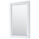 Daria 60 Inch Double Bathroom Vanity in White, No Countertop, No Sink, 24 Inch Mirrors, Brushed Gold Trim