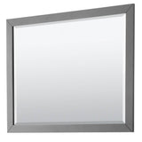 Daria 48 Inch Single Bathroom Vanity in Dark Gray, Carrara Cultured Marble Countertop, Undermount Square Sink, 46 Inch Mirror