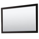 Daria 60 Inch Single Bathroom Vanity in Dark Espresso, White Cultured Marble Countertop, Undermount Square Sink, 58 Inch Mirror
