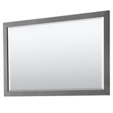 Daria 60 Inch Double Bathroom Vanity in Dark Gray, White Cultured Marble Countertop, Undermount Square Sinks, 58 Inch Mirror